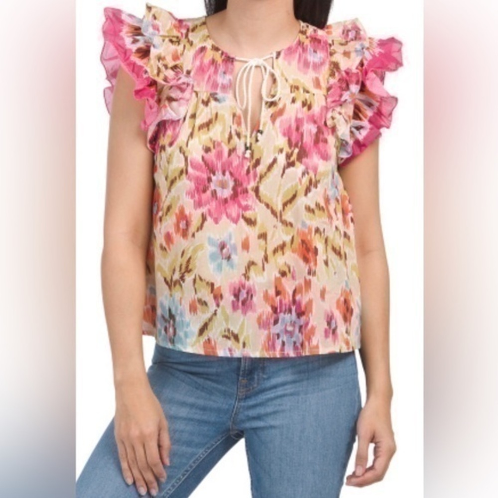House of Harlow 1960 Zoey Khaki Blouse NWT